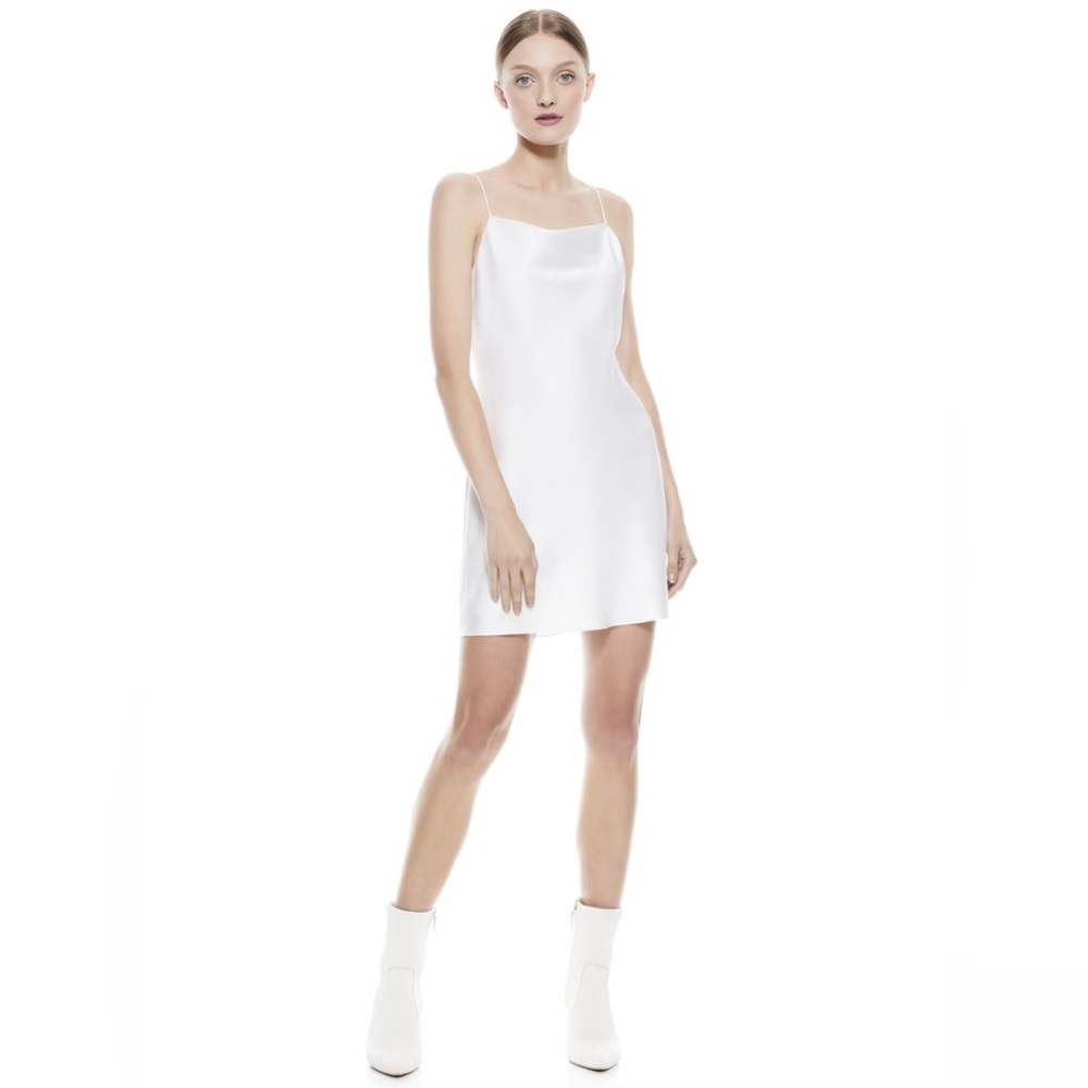 Alice + Olivia Women’s Harmony White Mini Slip Dress